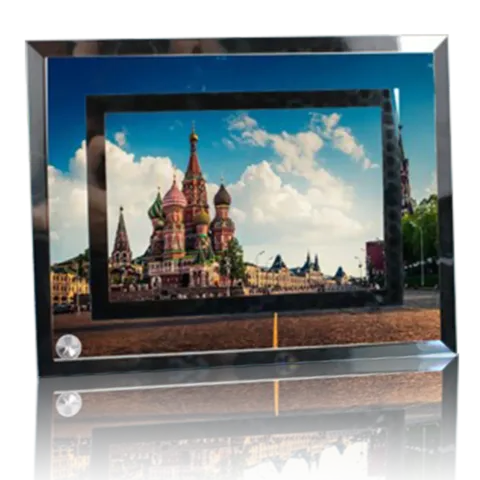 Reflective-Border Landscape Sublimation Glass Frame – BL-04