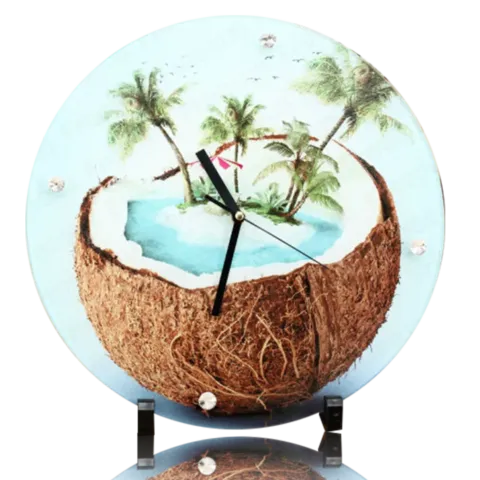 Round Sublimation Glass Clock with Crystal Studs – BL-15