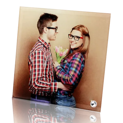 Square Sublimation Glass Photo Frame with Stud – BL-25