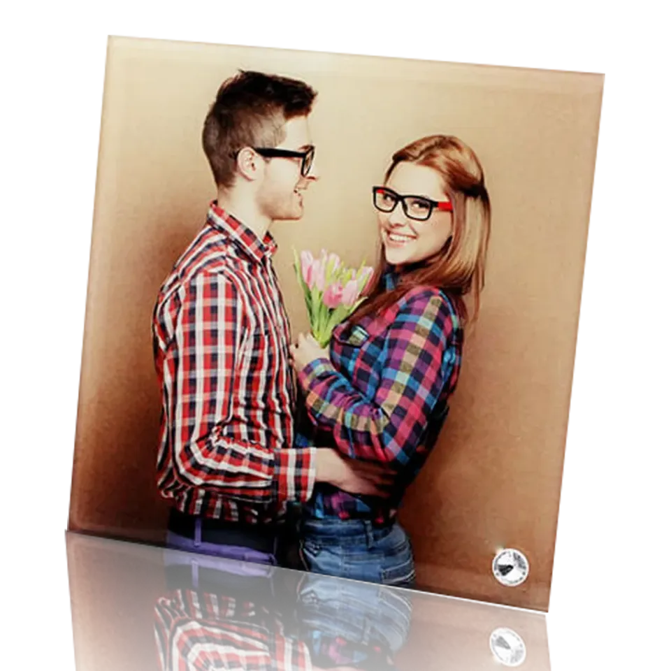 Square Sublimation Glass Photo Frame with Stud – BL-25