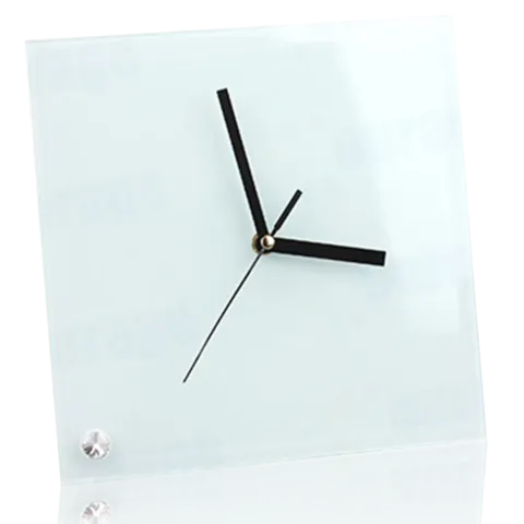 Square Bevelled Sublimation Glass Clock – BL-26