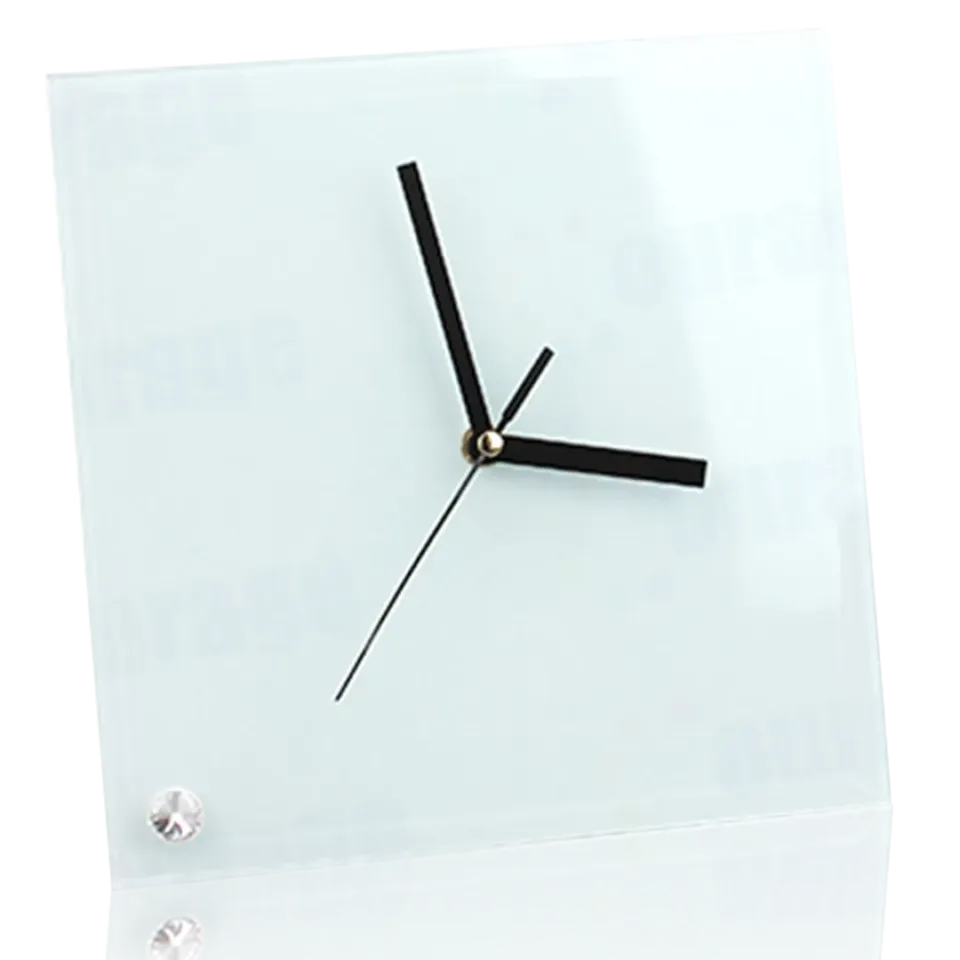 Square Bevelled Sublimation Glass Clock – BL-26