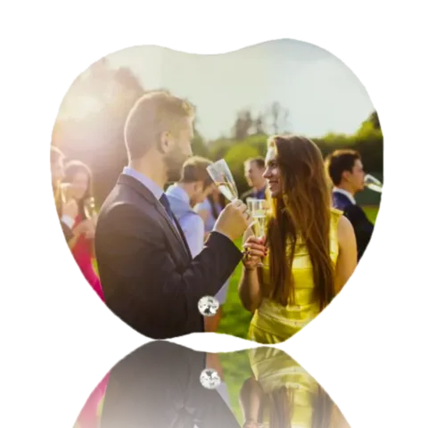 Apple-Shaped Sublimation Glass Photo Frame – BL-39