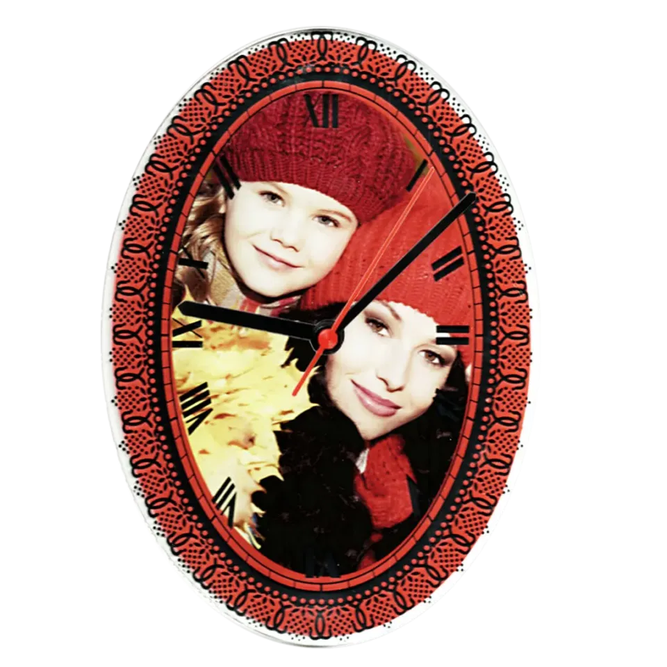 Oval Sublimation Glass Clock – BL-43