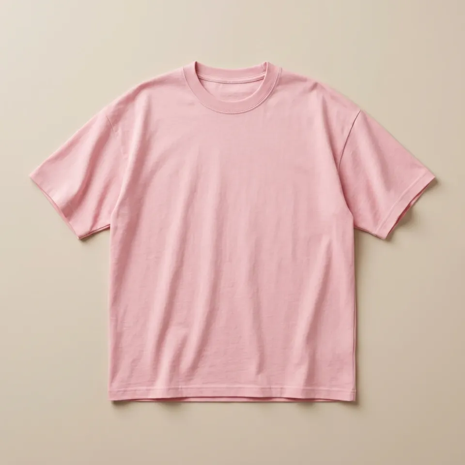 220 GSM Premium Cotton T-Shirt – Light Pink