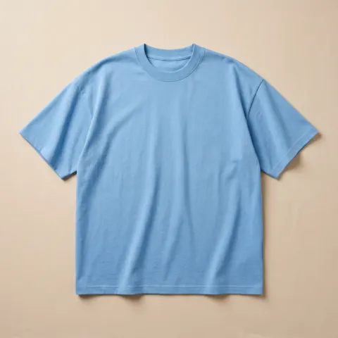 220 GSM Premium Cotton T-Shirt – Light Blue