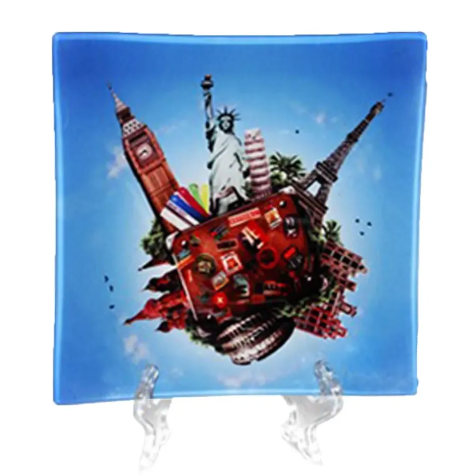 Square Curved-Edge Sublimation Glass Plate – GHP-01