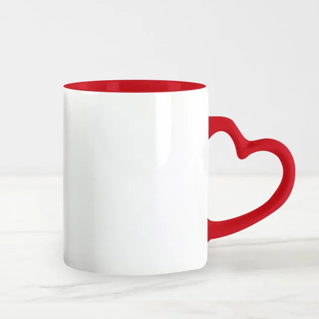 Inner Color Heart Handle Mug