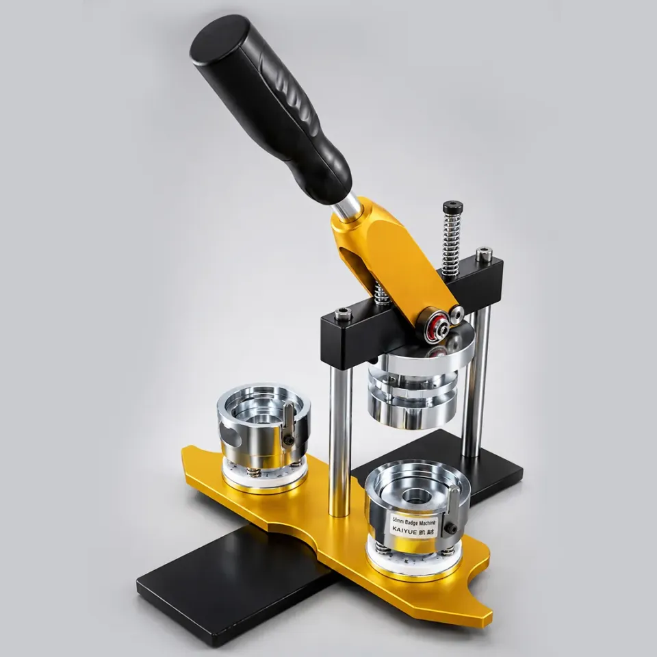 58 mm Manual Badge Making Machine with Rotating Die – Metal Body