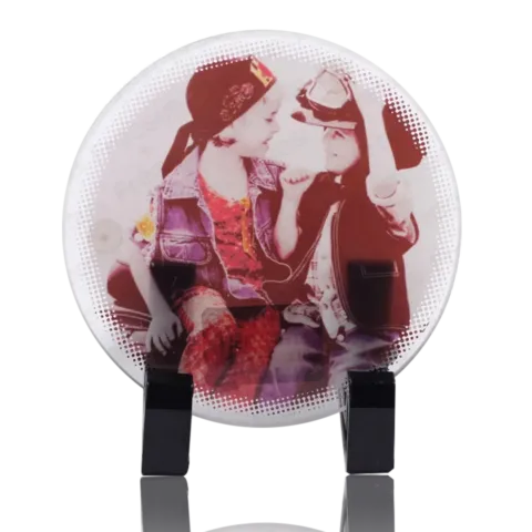 Round Sublimation Glass Photo Plaque – BL-17B