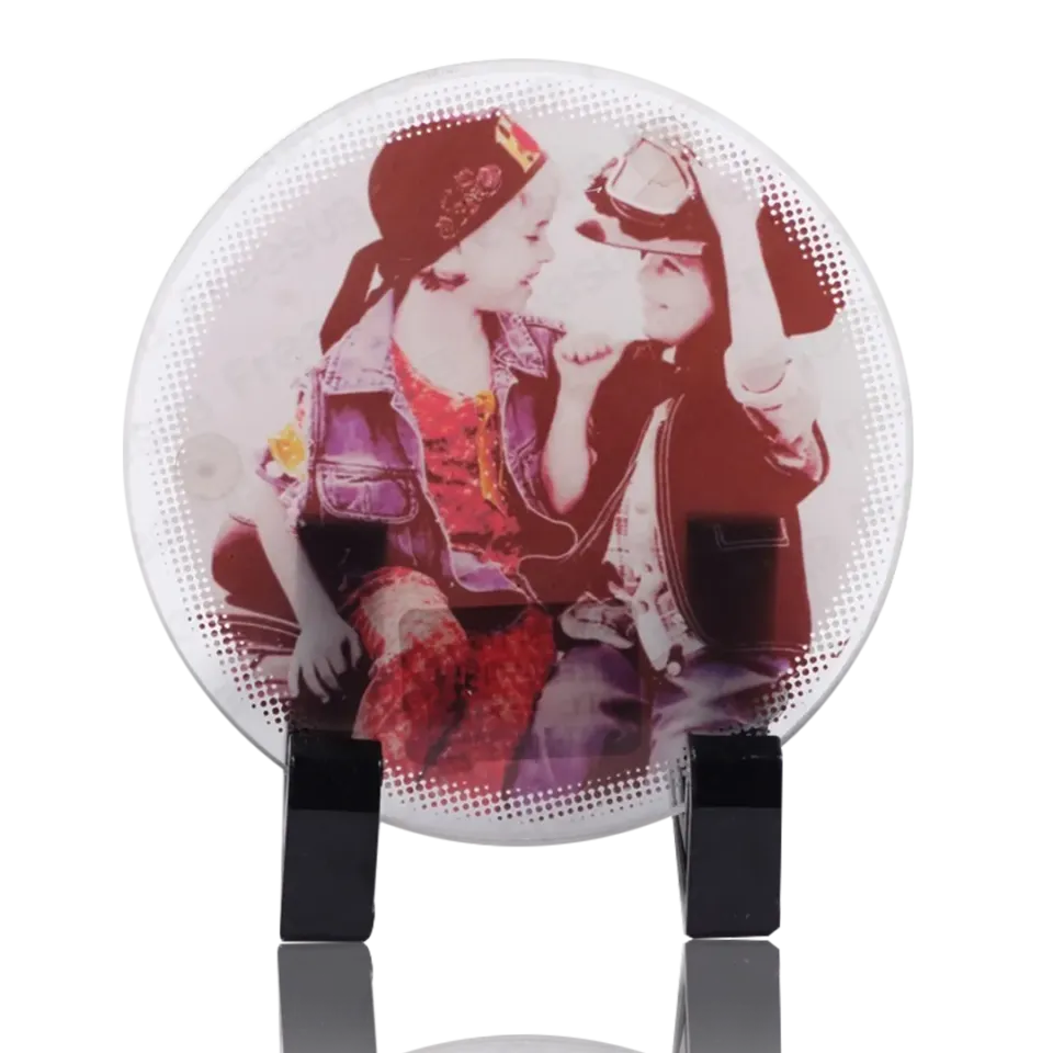 Round Sublimation Glass Photo Plaque – BL-17B