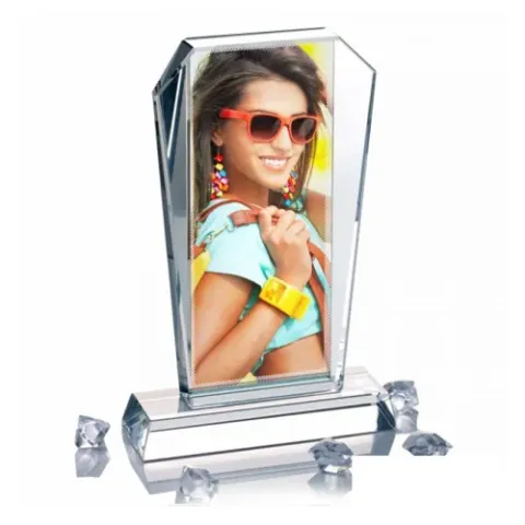 Clipped-Corner Tower Sublimation Crystal with Base – BXP-02