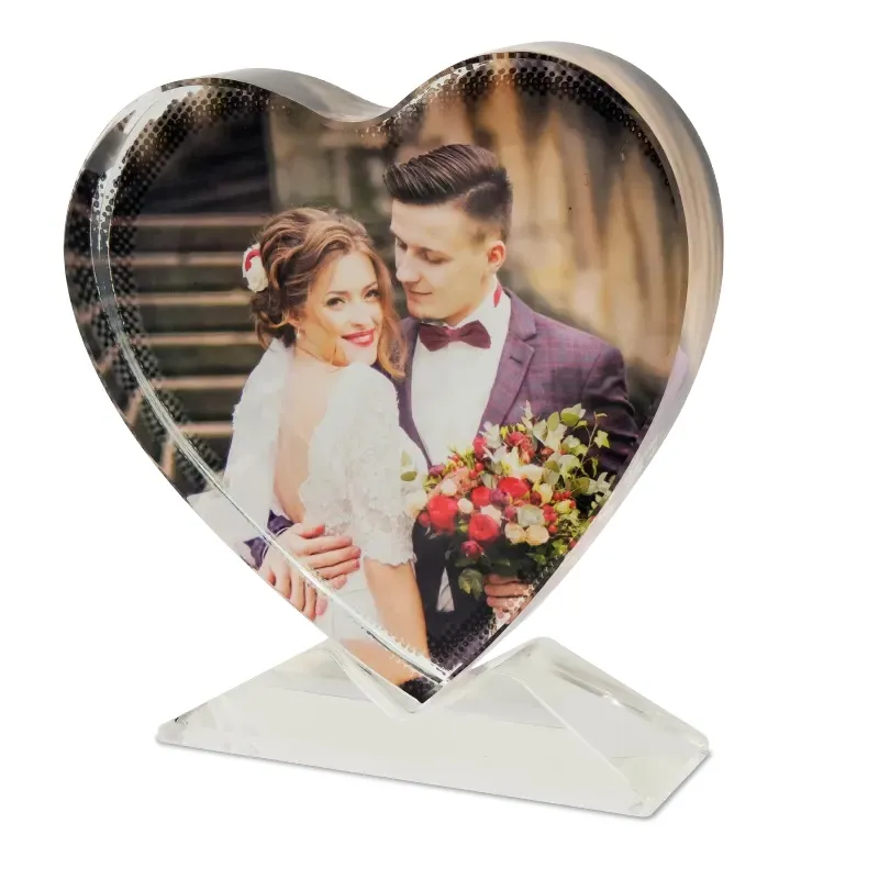 Heart Sublimation Photo Crystal with Base – BXP-13