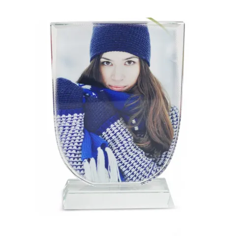 U-Shaped Sublimation Photo Crystal with Base – BXP-14