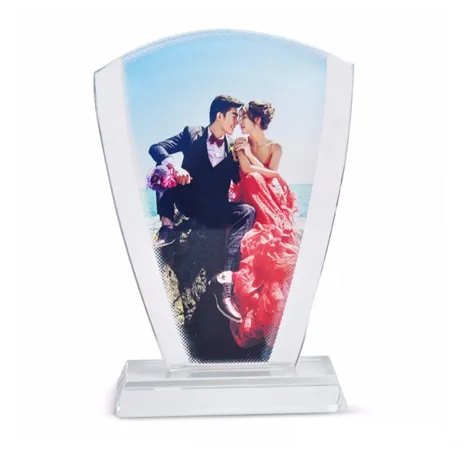 Tapered Arch Sublimation Photo Crystal with Base – BXP-17