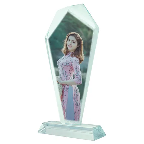 Tall Crest Sublimation Photo Crystal with Base – BXP-18
