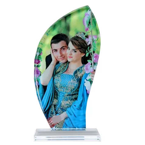 Leaf Sublimation Photo Crystal with Base – BXP-22