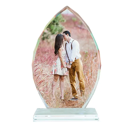 Pointed Arch Sublimation Photo Crystal with Base – BXP-28