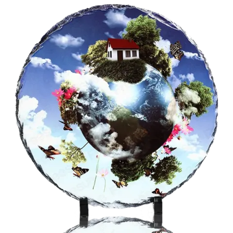 Round Rough-Edge Sublimation Photo Rock – SH-36
