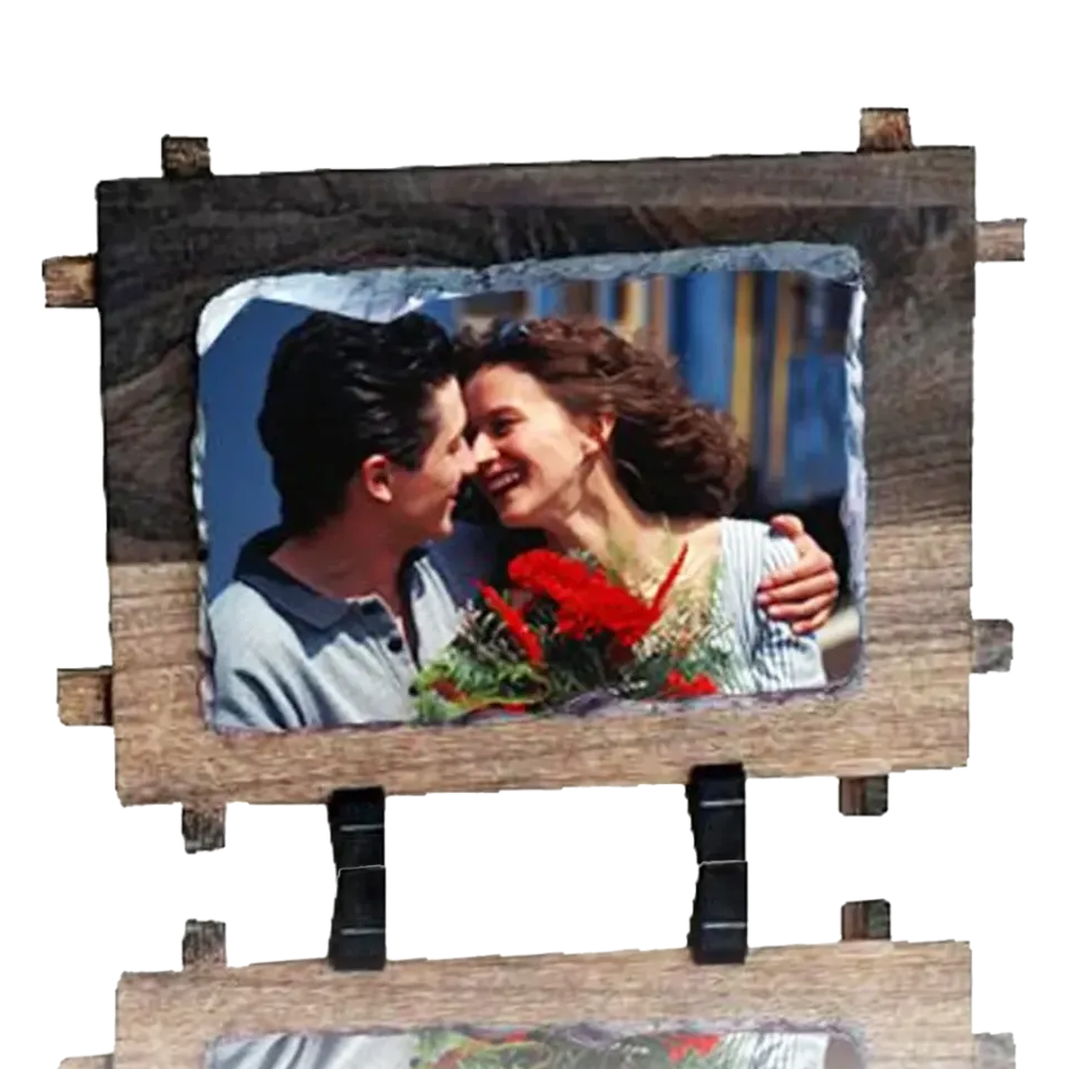 Photo Rock in Weathered Wooden Frame – SH-38