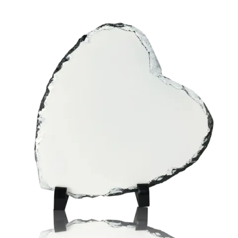 Heart Sublimation Photo Rock, Deep-Chipped Edge – SH-60