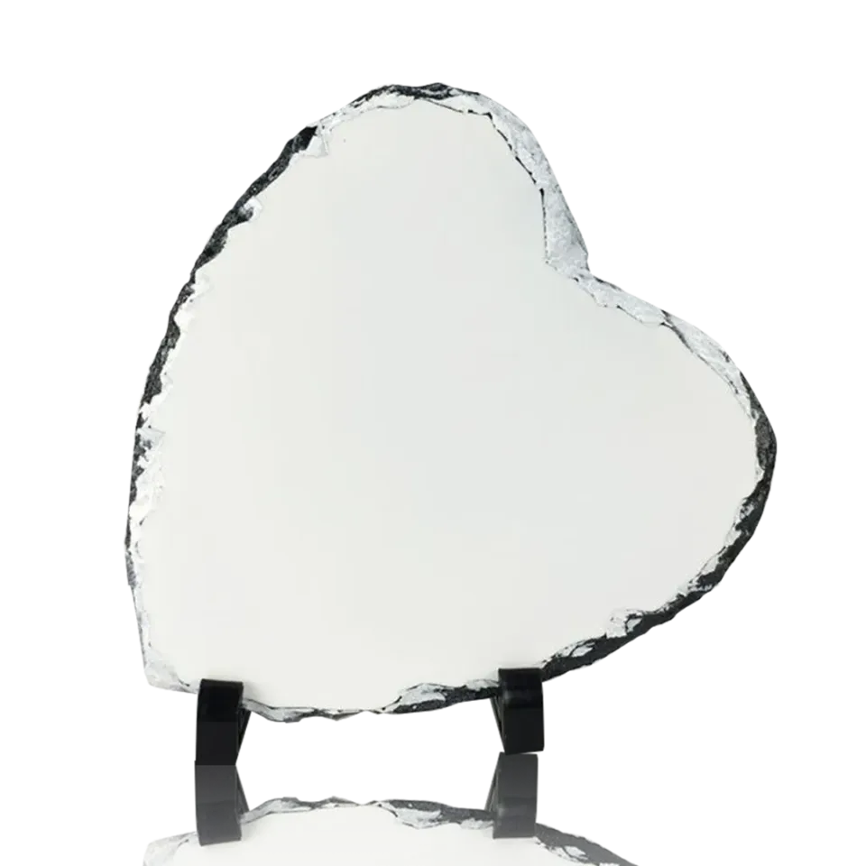 Heart Sublimation Photo Rock, Deep-Chipped Edge – SH-60