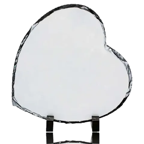 Wide Heart Sublimation Photo Rock – SH-61