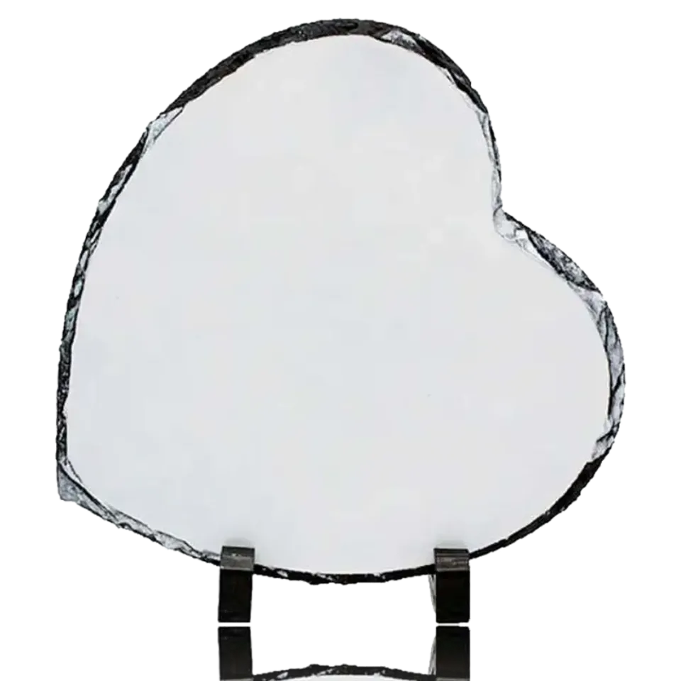 Wide Heart Sublimation Photo Rock – SH-61
