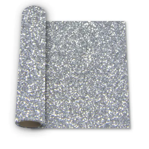 Glitter Heat Transfer Vinyl - Silver