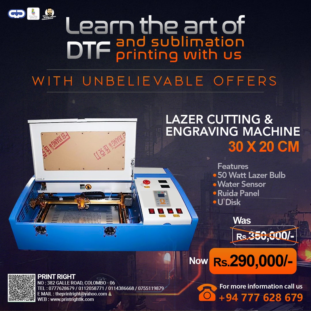 Lazer Cutting & Engraving Machine 30x20