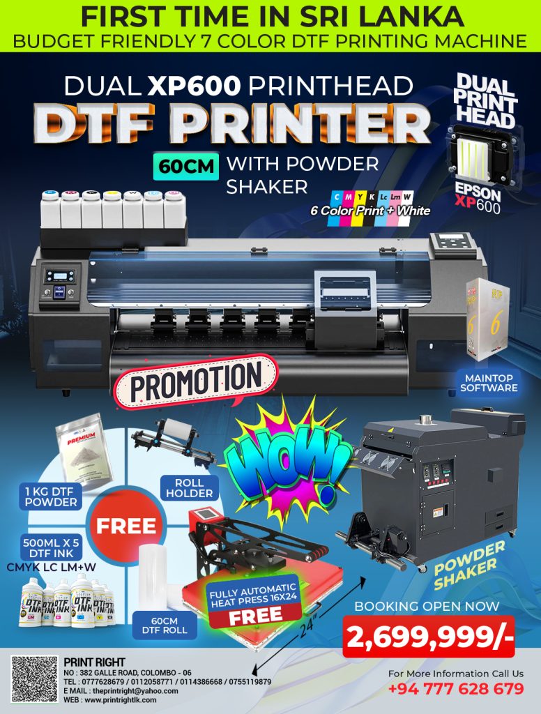 DTF PRINTER – 60 CM – WITH POWDER SHAKER – Print Right