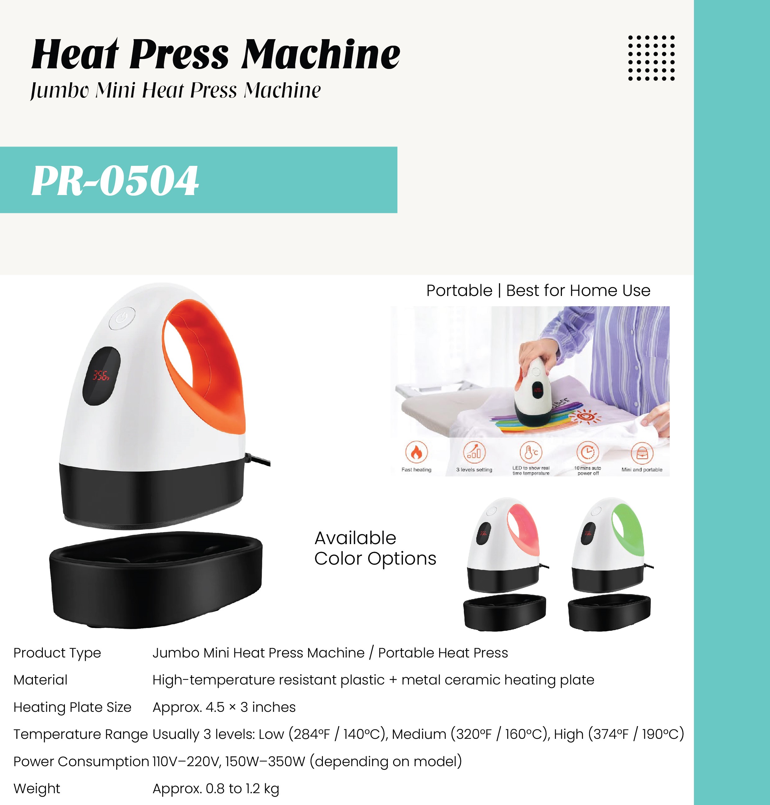 PR-0504 HEAT PRESS JUMBO